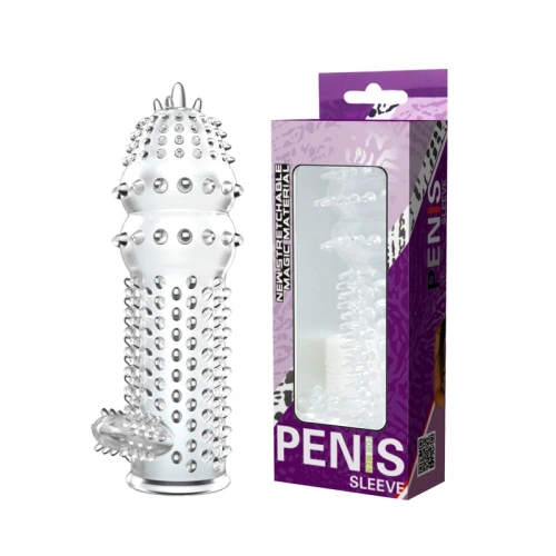 Baile Super Silikon Penis Sleeve - Насадка на пенис, 12,8 см (прозрачный) - sex-shop.ua